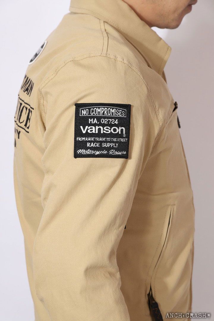 VANSON バンソン ストレッチ コットンジャケット VS23106S ベージュ
