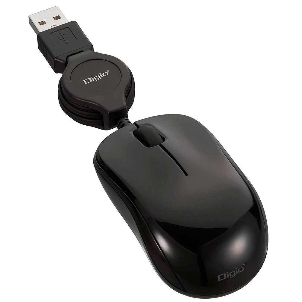 （まとめ買い）ナカバヤシ くるんとmini 小型巻き取り有線3ボタンBlueLEDマウス ブラック MUS-UKT166BK 【3個セット】