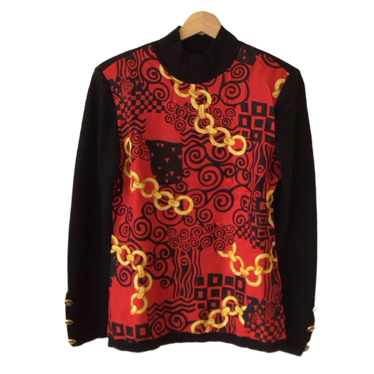 CELINE(セリーヌ) 長袖セーター サイズ40 M レディース - 黒×レッド  