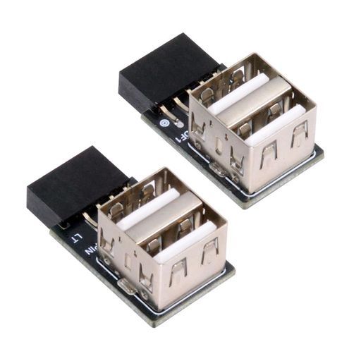 xiwai2個/ロット9ピン10ピンヘッダーマザーボード内蔵からデュアルUSB2 