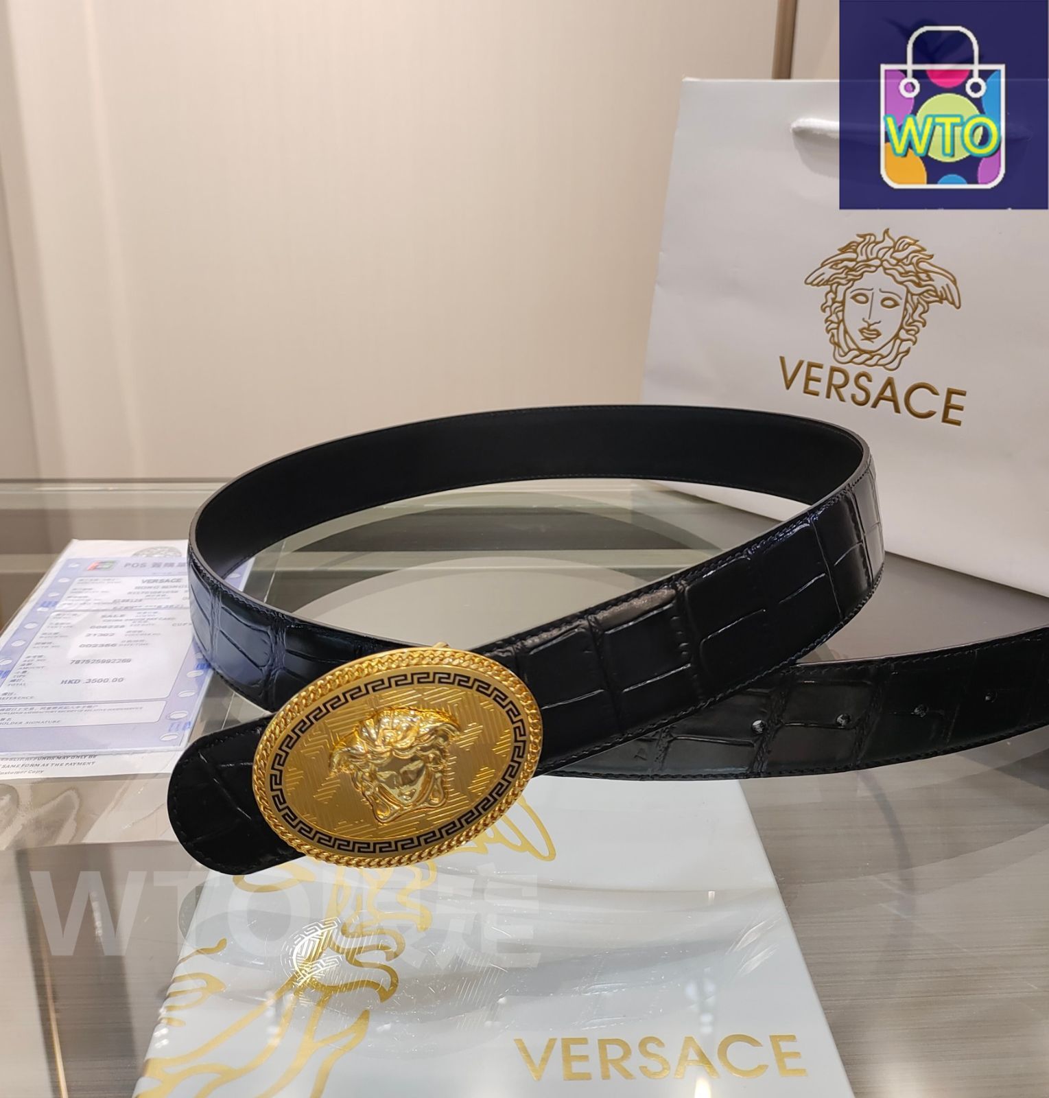 今日特価】VERSACE ヴェルサーチ レザーベルト - メルカリ