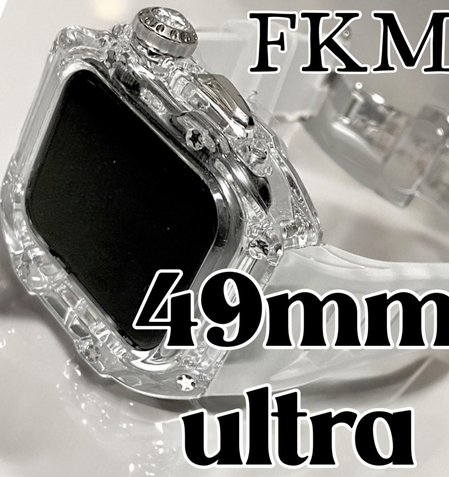 AppleWatch アップルウォッチバンド ラバーベルトカバー ウルトラ 49mm ultra カスタム 38