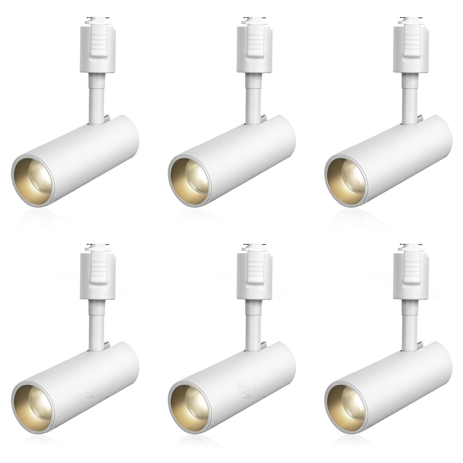 SPAHER ライティングレール用スポットライト LED ダクトレール 照明 100W相当 植物育成ライト 取付け簡単 角度調節 電球不要 照明器具 明るい おしゃれ 玄関 リビング キッチン インテリア 10W 1200LM ホワイト 昼白色 6個
