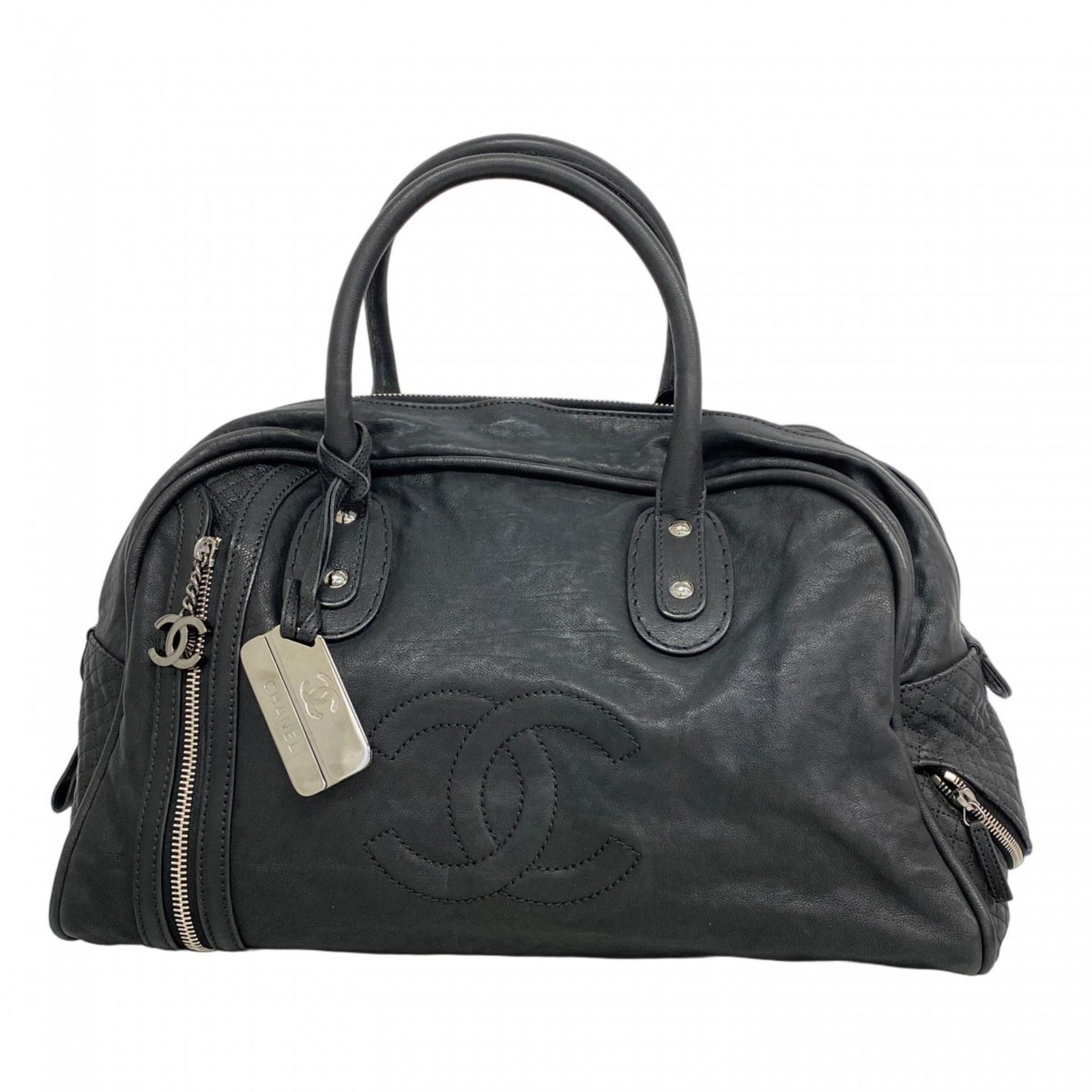 CHANEL シャネル　ブラックハンドバッグ シャネル(Chanel) シャネル ハンドバッグ レザー ブラック