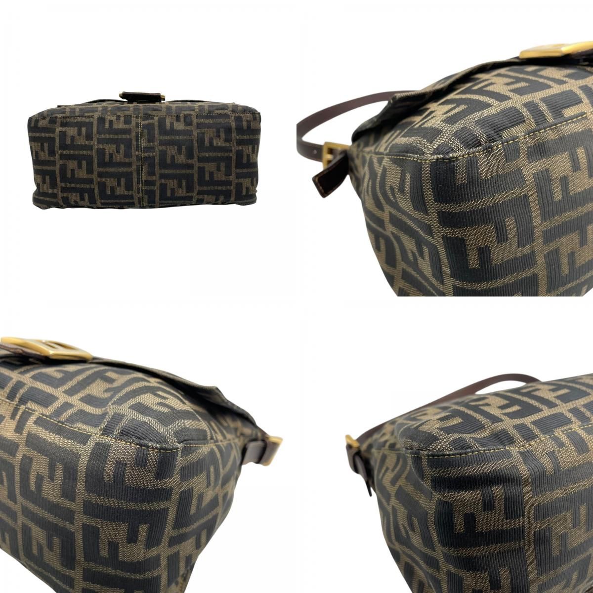 美品 フェンディ FENDI マンマバケット ショルダーバッグ ズッカ