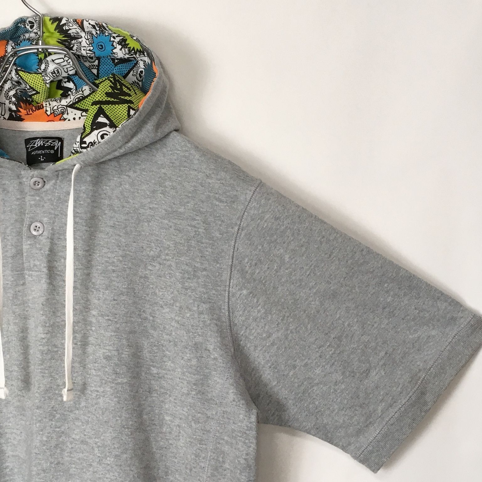 STUSSY ステューシー ポップバブル柄 半袖 スウェットパーカー - メルカリ