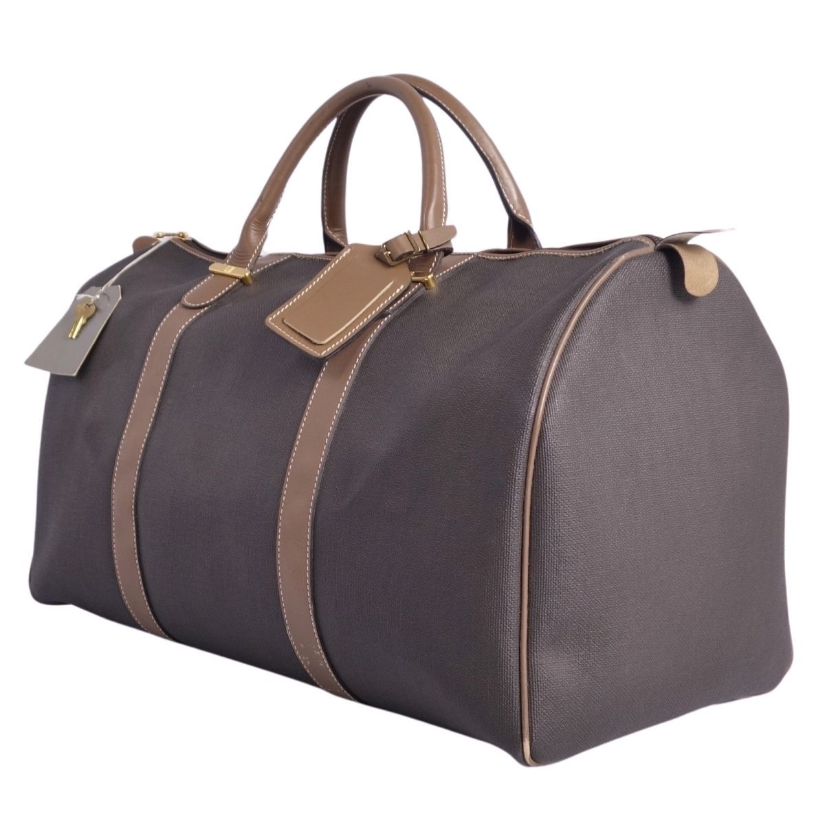 dunhill ダンヒル フランス製 PVC ボストンバッグ レザー 大容量 ダンヒル Dunhill バッグ ボストンバッグ 旅行カバン PVC レザー