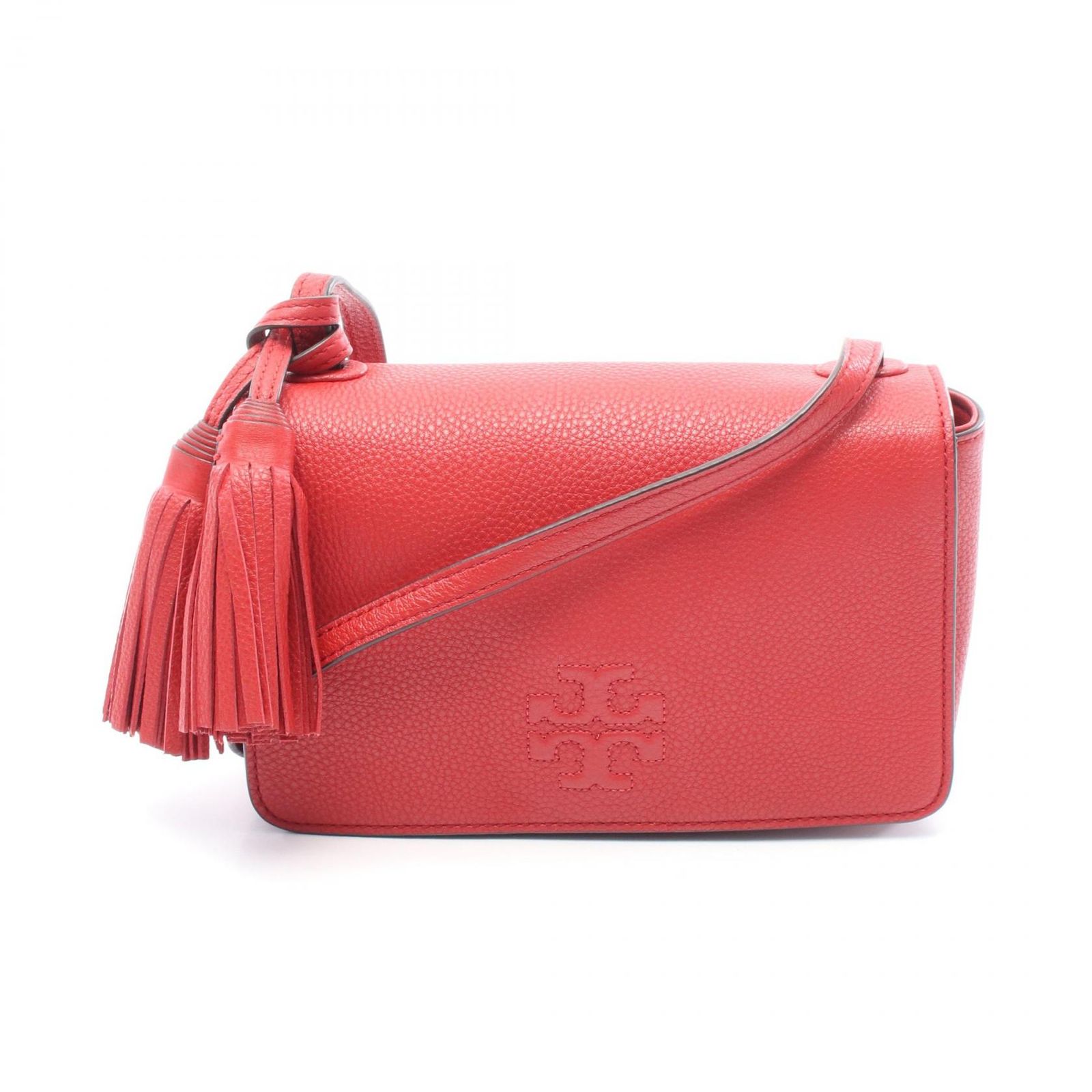 トリーバーチ Tory Burch ショルダーバッグ レッド レザー ショルダーバッグ レディース Used B