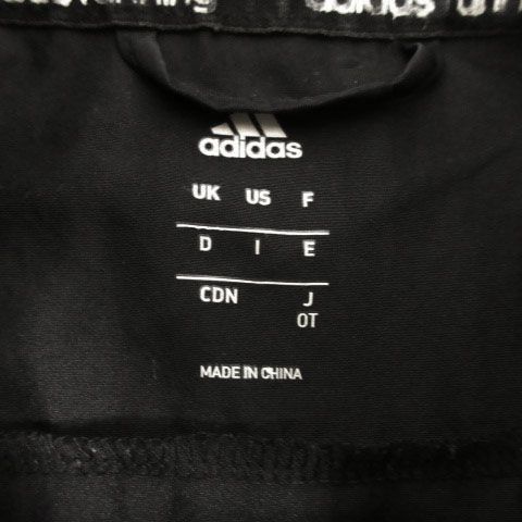 アディダス adidas ジャケット ウインドブレーカー スタンドカラー 薄手 3本ライン ロゴ刺繍 ブラック 黒 ホワイト 白 O