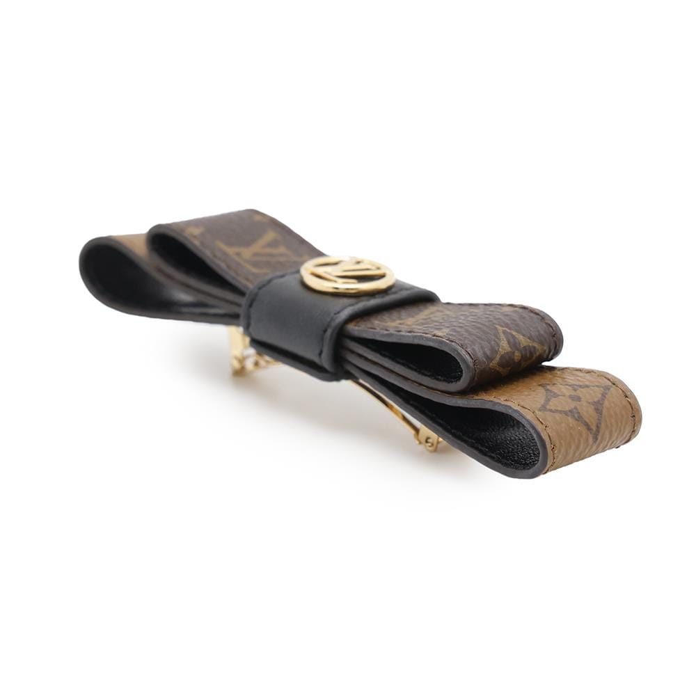 ルイヴィトン モノグラム リバース バレッタ マイ LV ボウ　正規品　美品 ルイヴィトン モノグラム リバース バレッタ マイ LV ボウ 正規