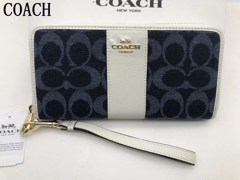 COACH 長財布 コーチ 財布 シグネチャー アコーディオンラウンドジップウォレット レディース 財布 贈り物 141B C4453新品 未使用  xj0001