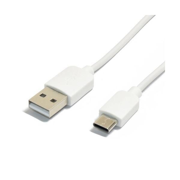 （まとめ）Type-Cケーブル 1m ホワイト TYPEC1m-WH〔×5セット〕