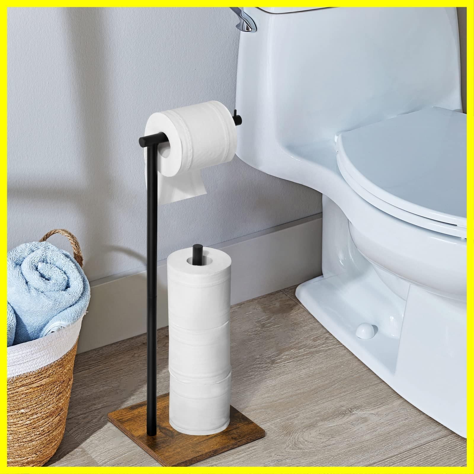 Amazon.co.jp: トイレットペーパーホルダー 置き型 収納付き