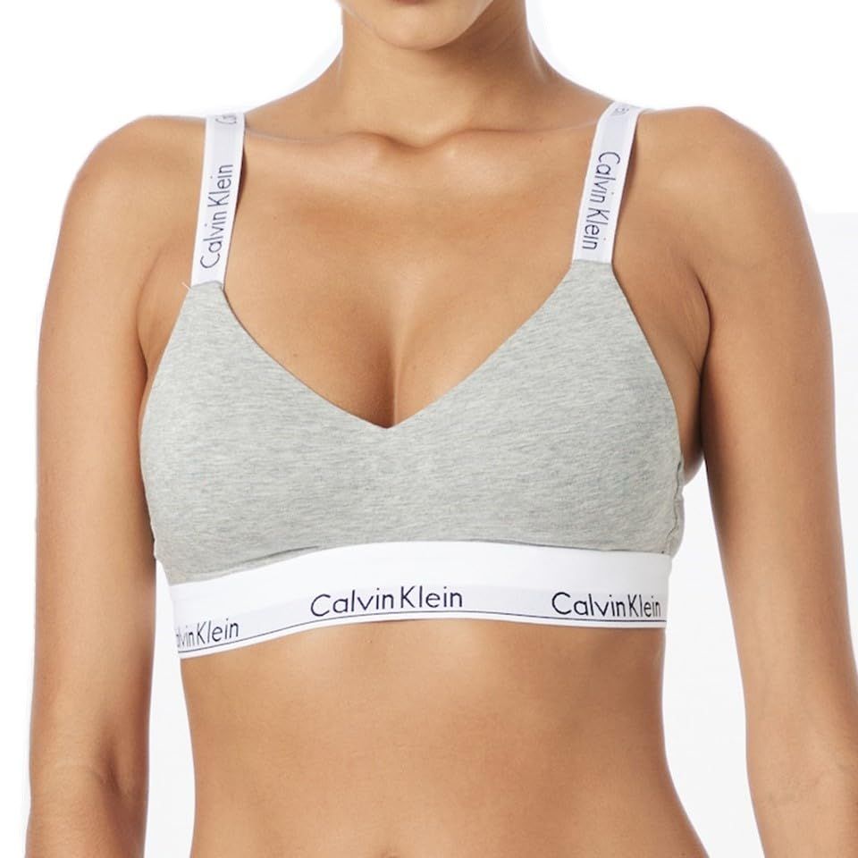 カルバンクライン ブラレット MODERN COTTON ck レディース ブラジャー M グレー 並行輸入品