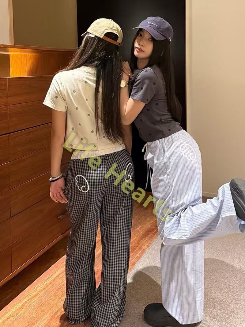 AEAE ストライプ柄ワイドパンツ 羽 AEAE ストライプ柄ワイドパンツ 羽