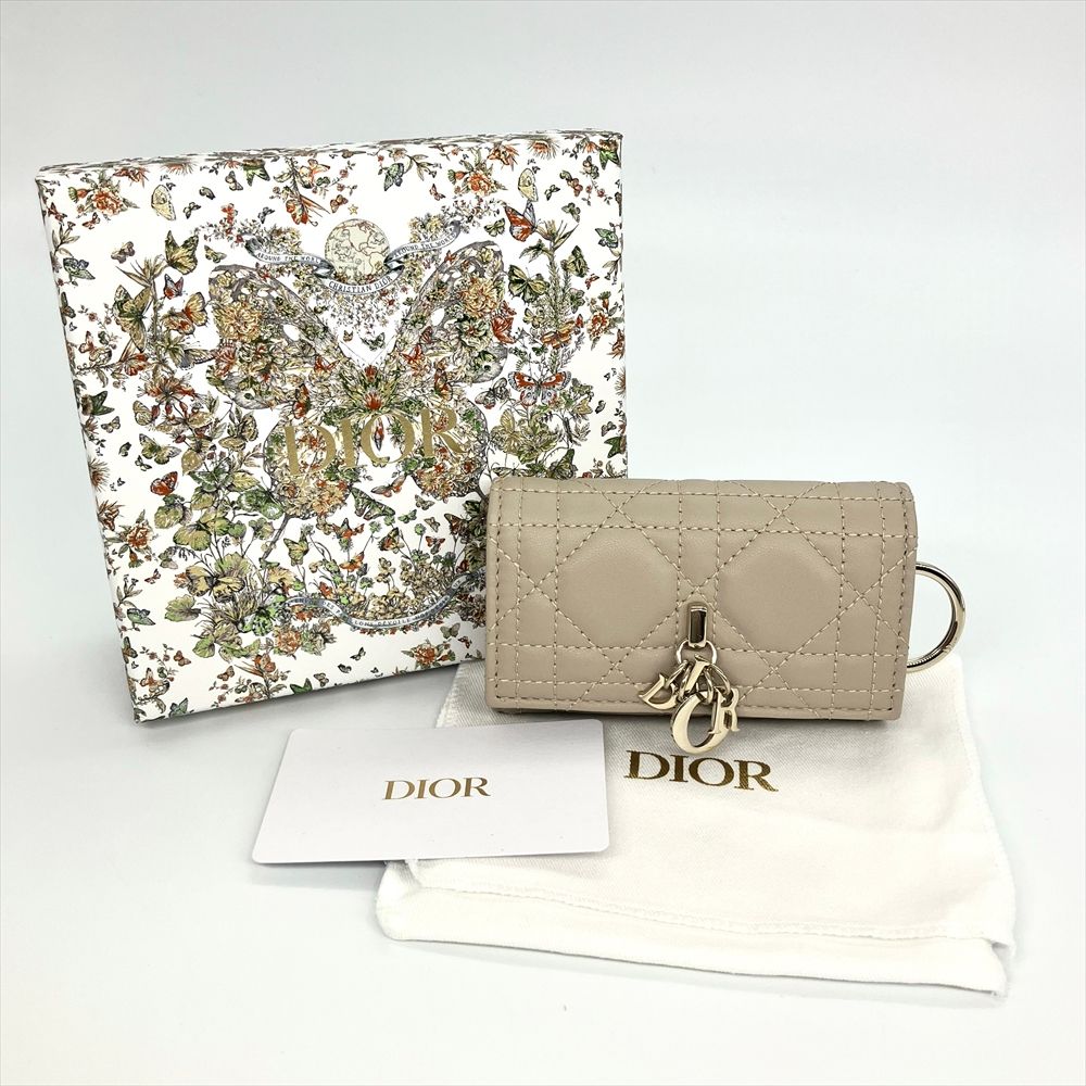 My Dior ディオール ラムスキン カナージュ 黒 キーケース 124139