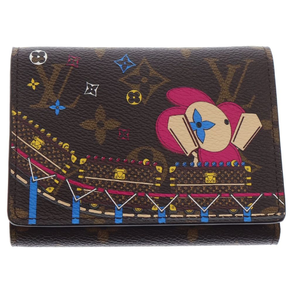 ルイヴィトン モノグラム ヴィクトリーヌ 三つ折り財布 コンパクト