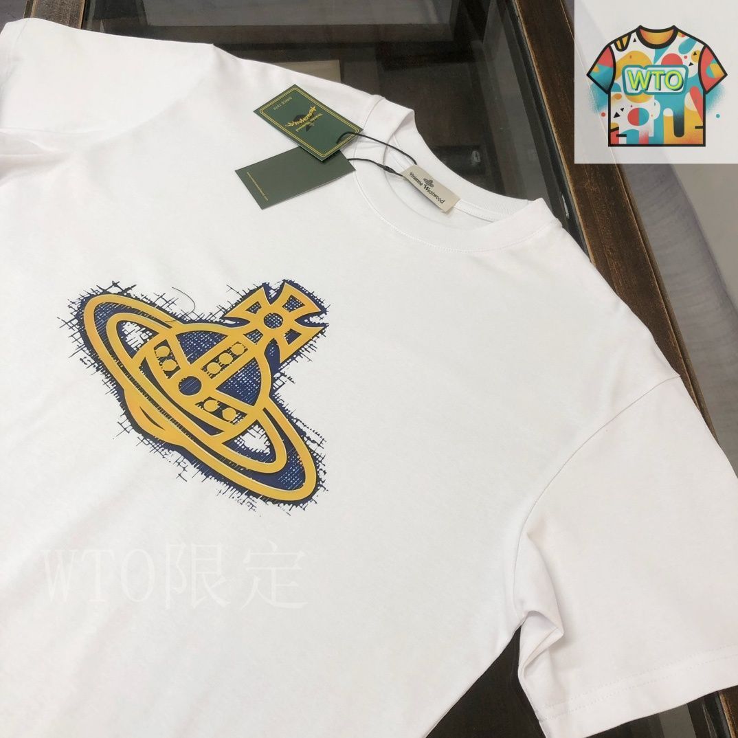 国内発送☆Vivienne Westwood☆ワンポイントロゴ♪半袖Tシャツ 今日特価】Vivienne Westwood 2025 春夏男女兼用丸首 T シャツ-3