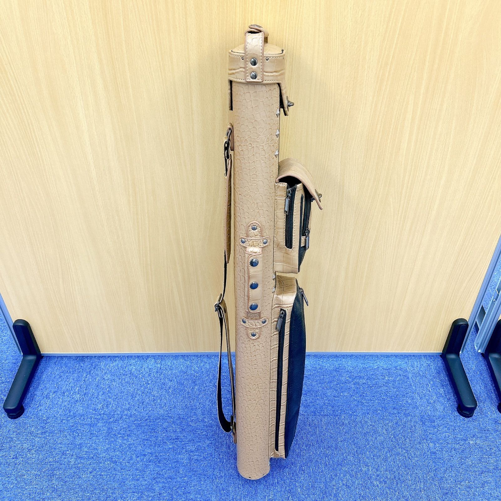 高品質 ビリヤードキューケース 茶クロコダイル調 2×4 その他 3 保温