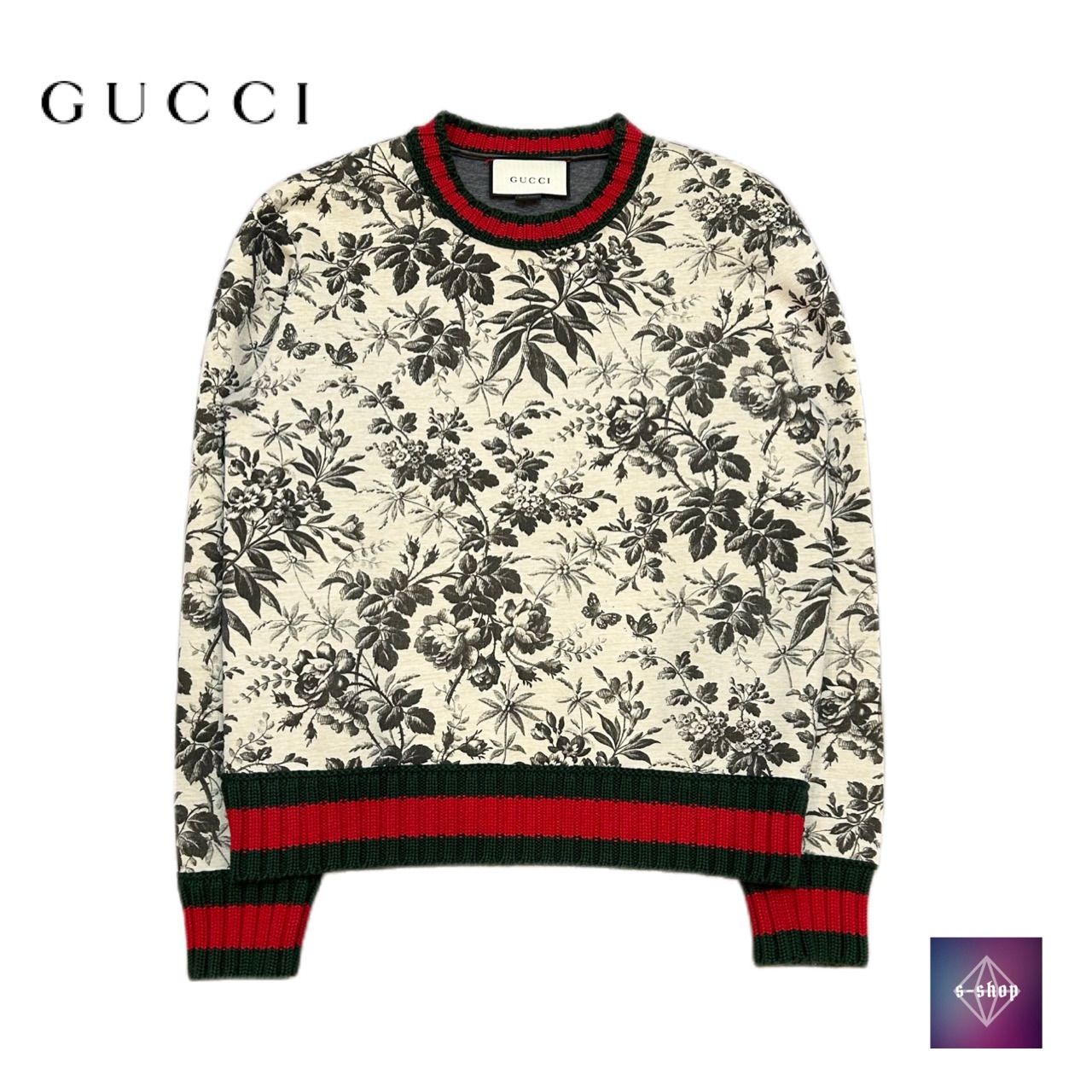 美品】GUCCI グッチ ハーバリウム プリント スウェット トップス 花柄 