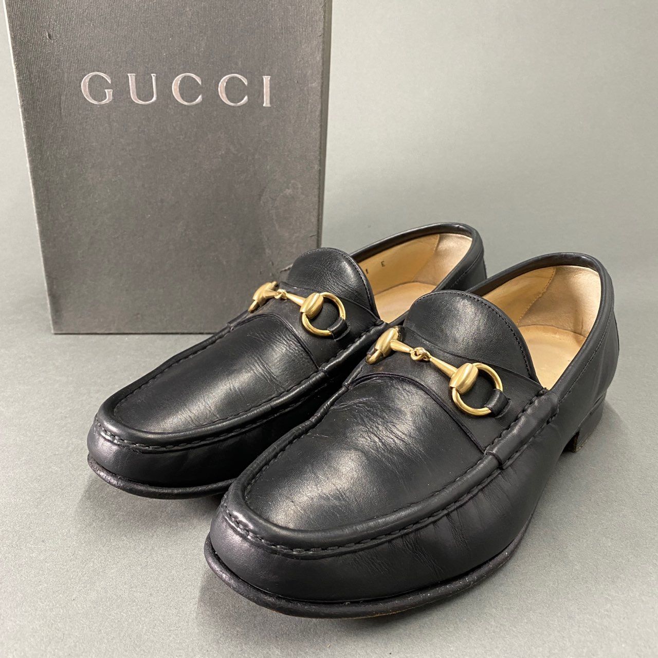 GUCCI ローファー ブラック レザー26cm