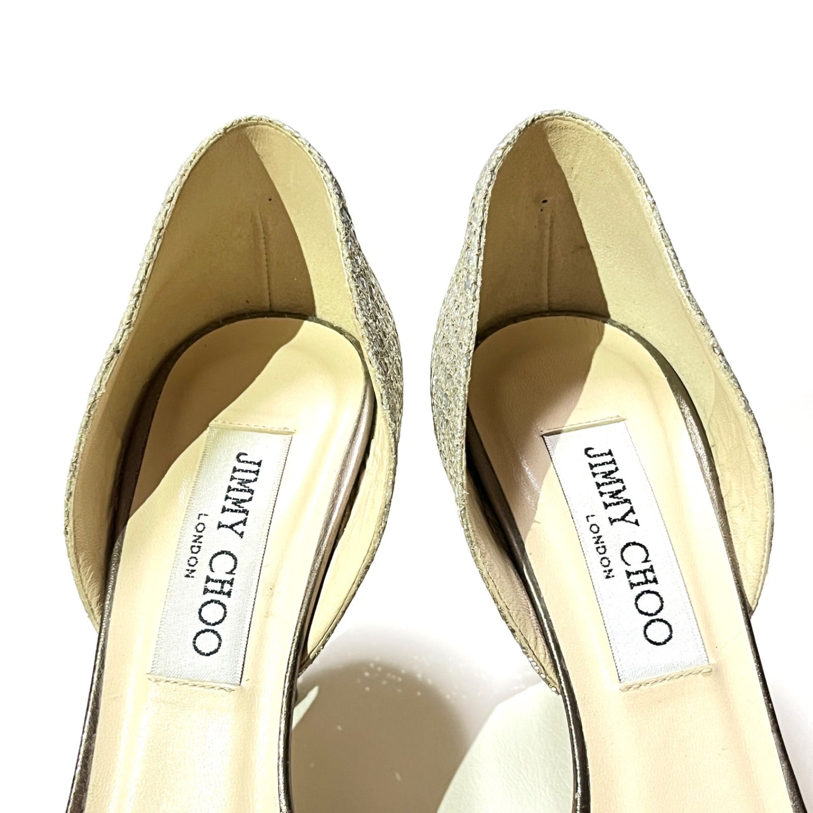 JIMMY CHOO♡サンダル♡グリッター♡ラメ♡ JIMMY CHOO 【返品OK】ジミーチュウ JONI FLAT グリッター