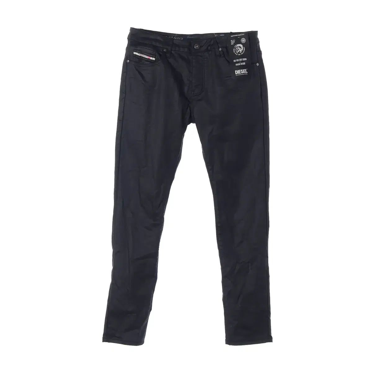 XXXL DIESEL(ディーゼル) 光沢 黒 ストレッチ スキニー デニム