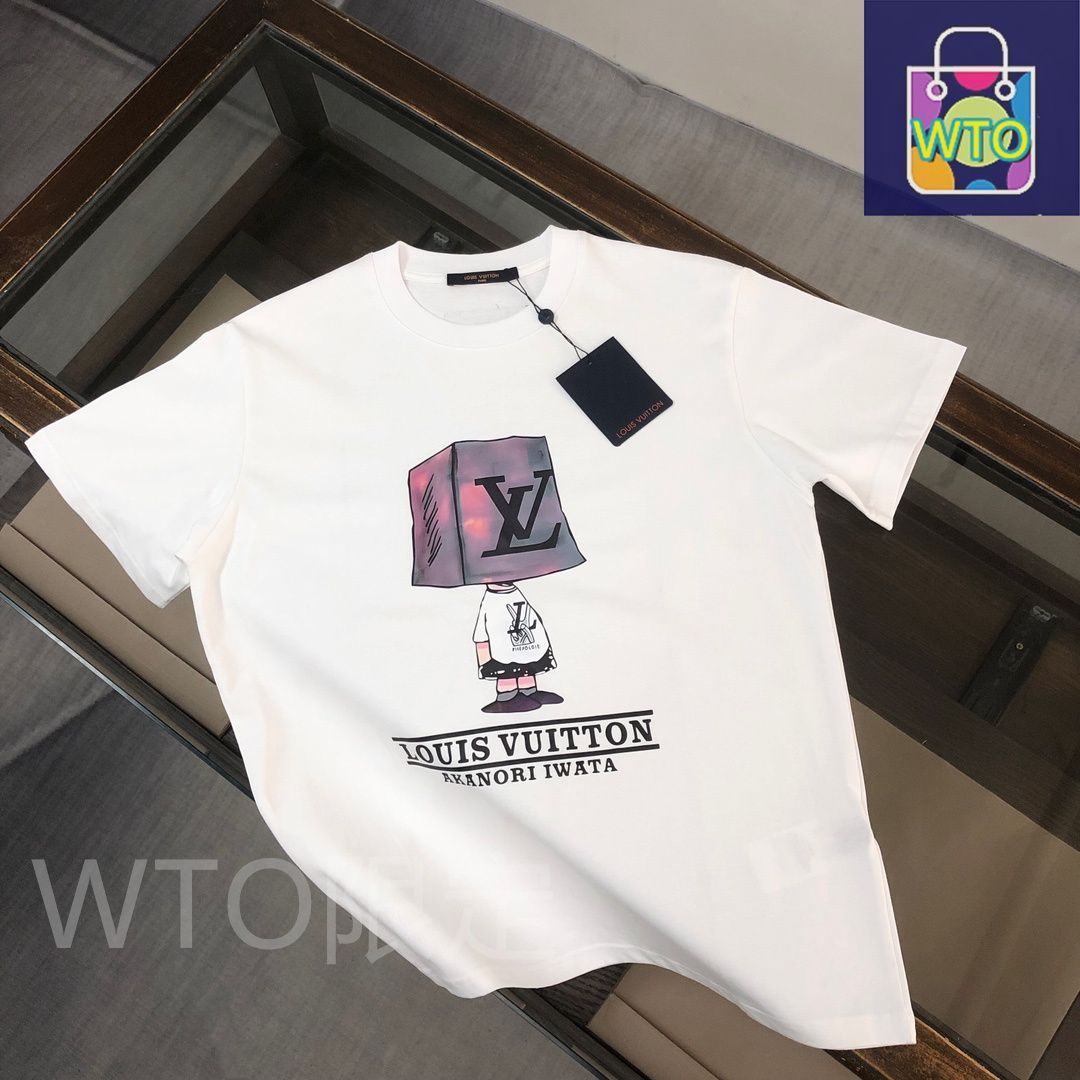 【ユニフォームモチーフ♪】LouisVuitton クルーネック Tシャツ ユニフォームモチーフ♪】LouisVuitton クルーネック Tシャツ