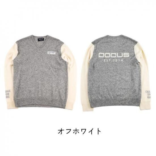 DOCUS ゴルフウェア ドゥーカス カシミアセーター 長袖 おしゃれ かっこいい メンズ DCM25A015 お取り寄せ商品