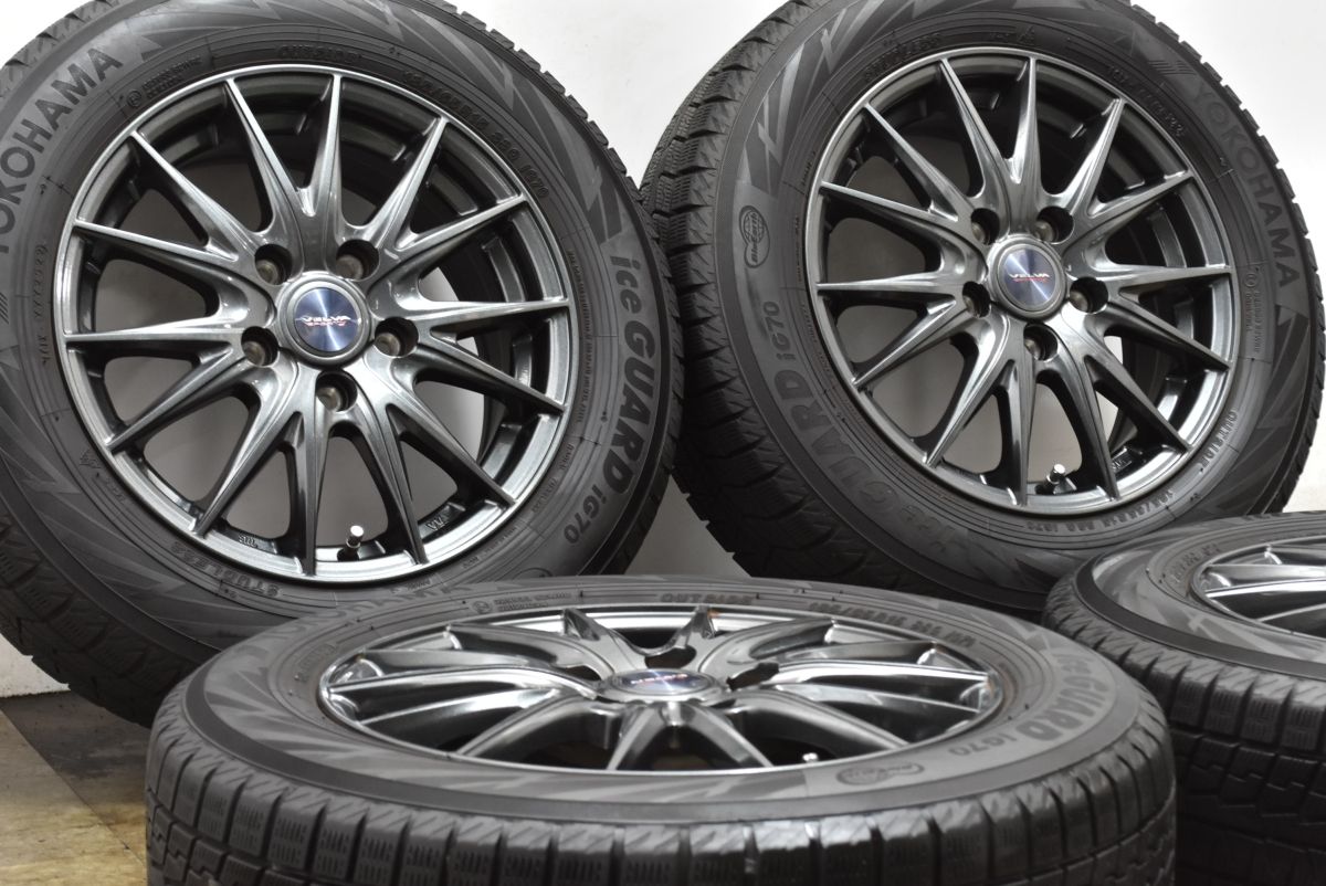 程度良好品 WEDS 15in 6J 53 PCD114.3 ヨコハマ アイスガード7 IG70 185 65R15 GT GB5 GB6 フリード ノア ヴォクシー ステップワゴン