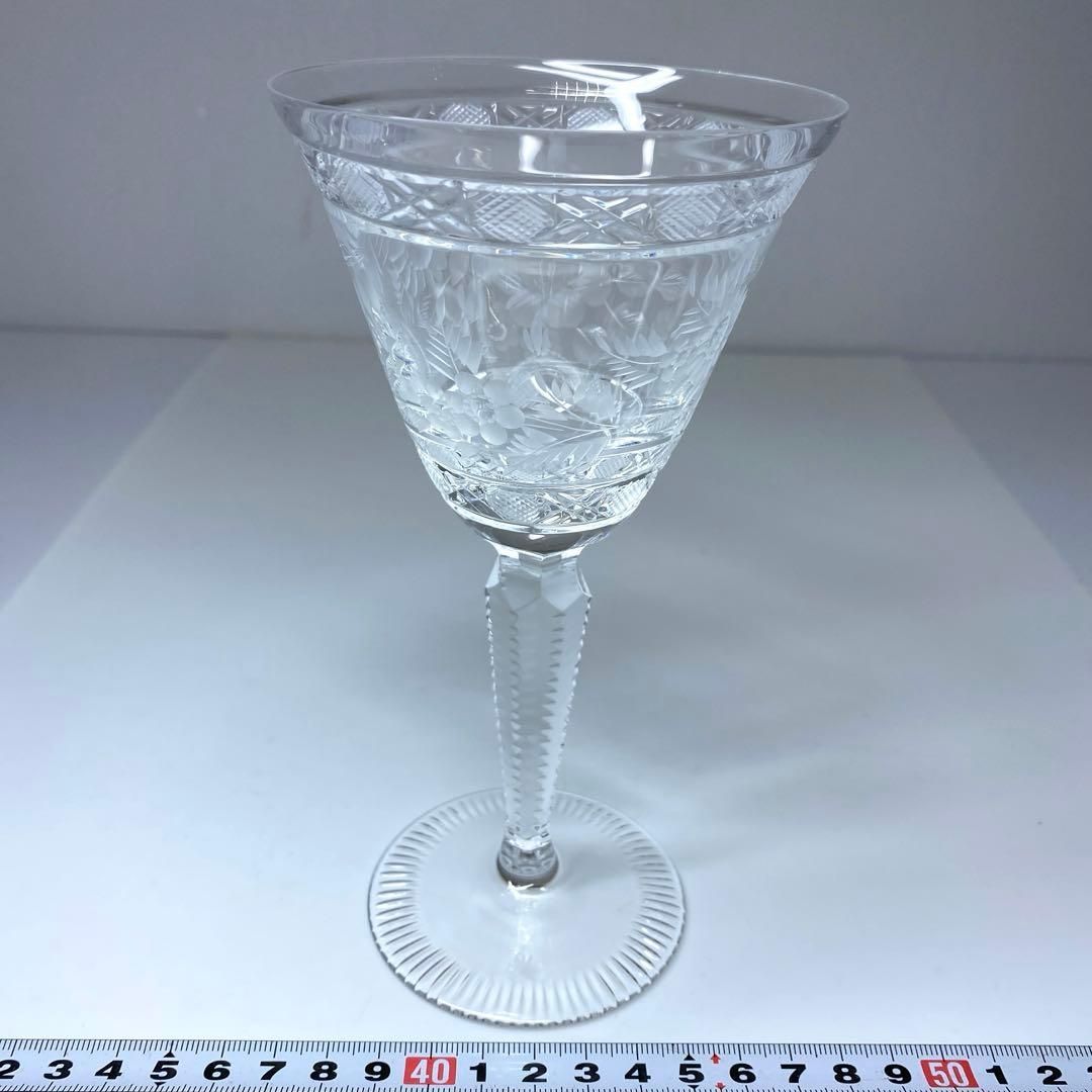 マイセン クリスタル フラワーワイングラス高さ17.2㎝タカサ東な6-1229