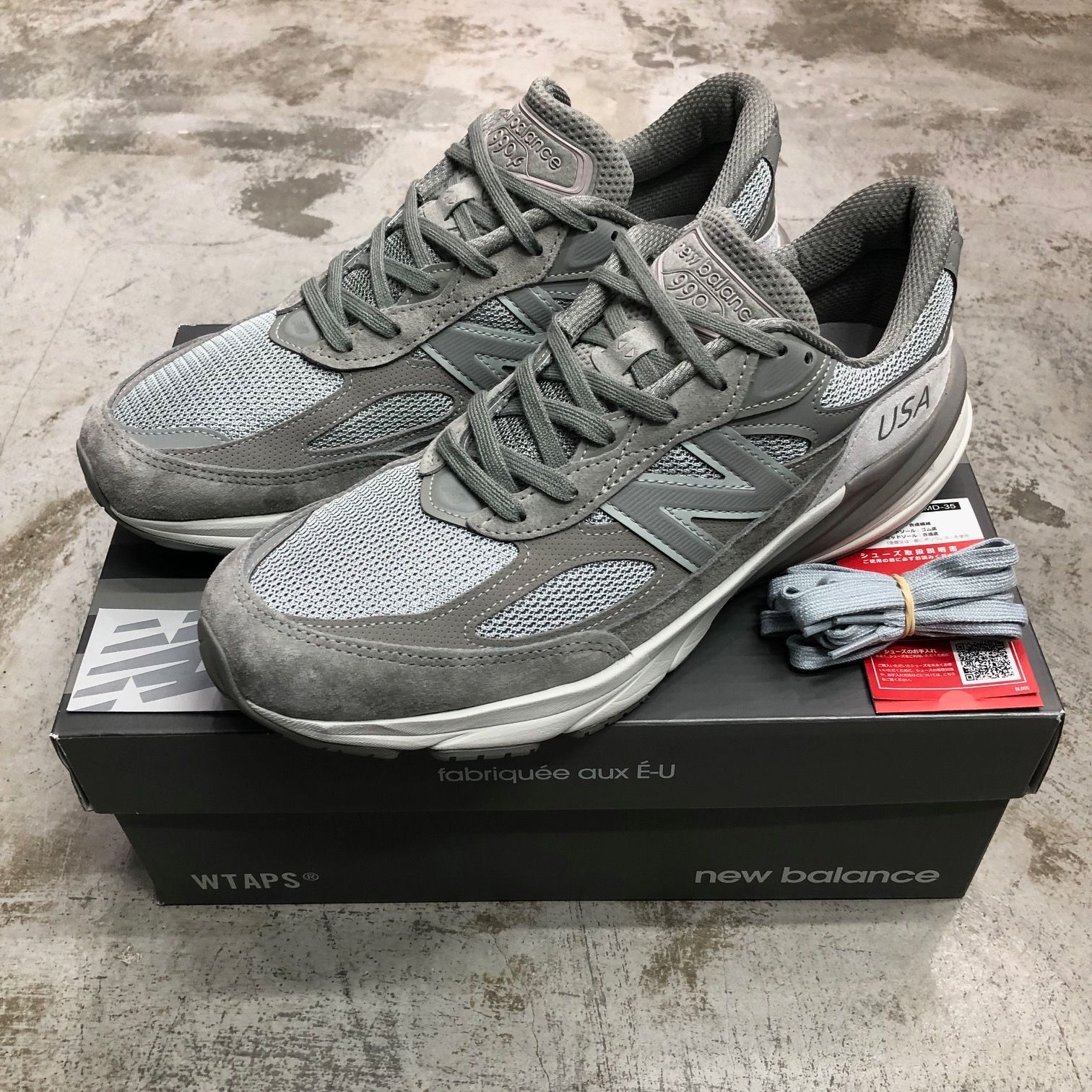 WTAPS New Balance M990WT6 990V6 Gray コラボ スニーカー ダブル 