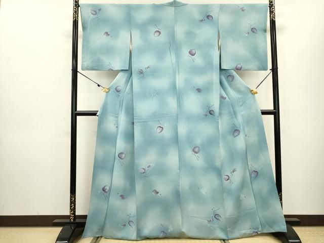 平和屋着物●上質な小紋　絞り　南天文　黒地　金彩　正絹　逸品　DAAQ3261ps 平和屋着物○上質な小紋 絞り 南天文 黒地 金彩 正絹 逸品 DAAQ3261ps 平和