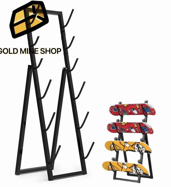 スノーボード スケートボード用 ディスプレイラック (6+1) 棚 収納に