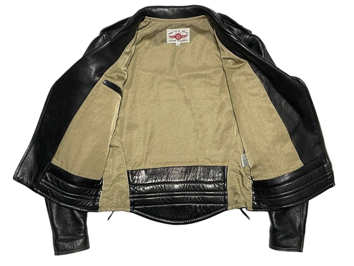 送料無料 THE FLAT HEAD（ザ・フラットヘッド） ディアスキン（鹿革）グローブ Ｌサイズ ブラック 黒 F-GV001 バイクグローブ 日本製 フラットヘッド THE FLAT HEAD ディアスキン シャツ 鹿革 レザー FN-LS