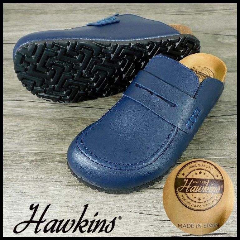 新品 ホーキンス HAWKINS ローファー サンダル 39(24.5-25cm) 紺