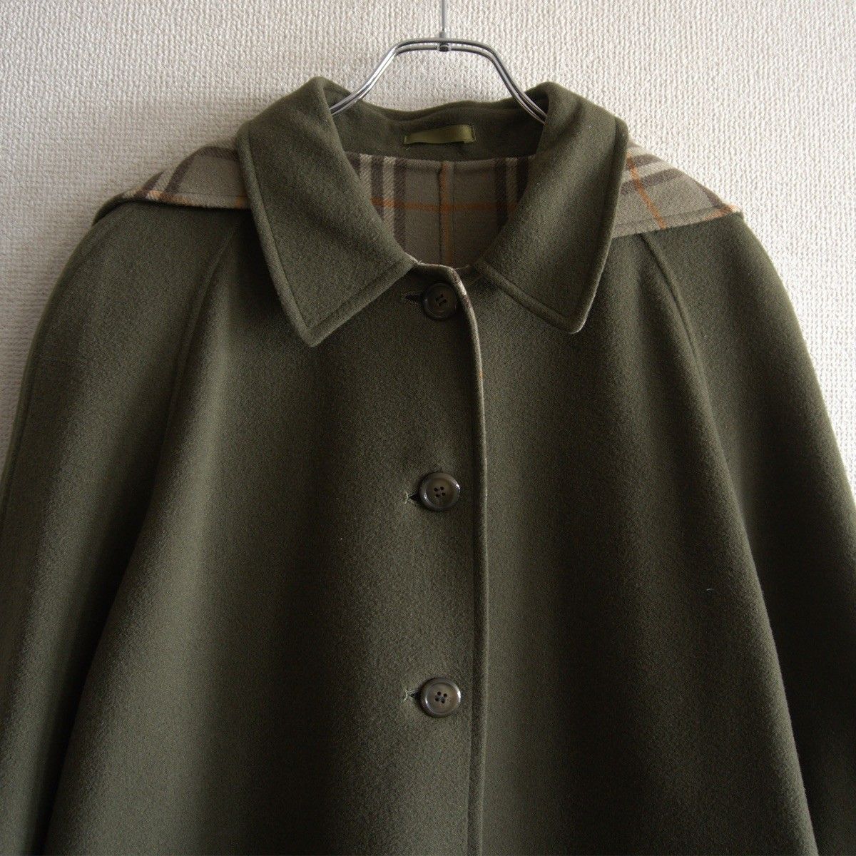 雰囲気抜群 BURBERRYS ウール カシミヤ フーデット コート ノバチェック バーバリーズ 25100273