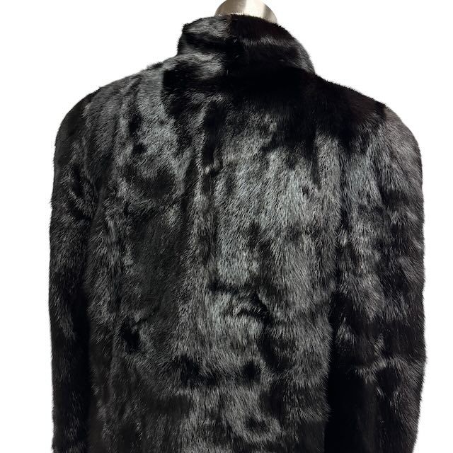 ミンクファー ブラックハーフコート 13号 ミンクファー ブラックハーフ