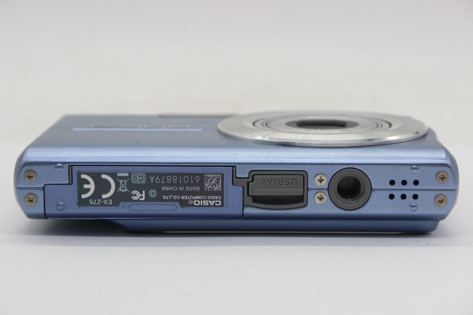 【返品保証】 カシオ Casio Exilim EX-Z75 ブルー 3x バッテリー付き コンパクトデジタルカメラ v625