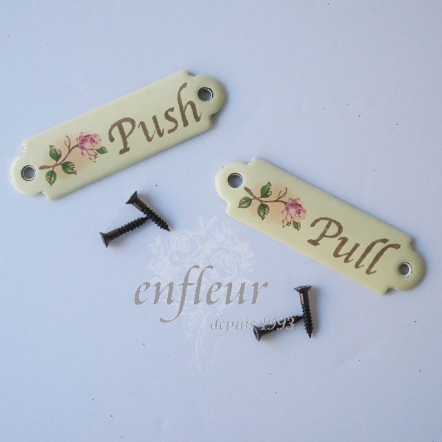 イマン ドアプレートサイン pull ＆push - 薔薇の雑貨のアンフロール
