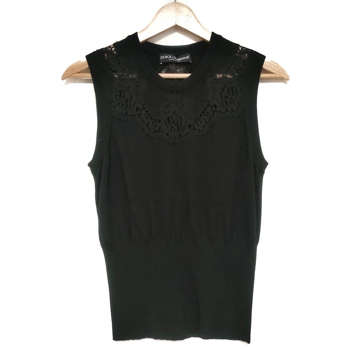 DOLCE & GABBANA ドルガバ レース ノースリーブ サイズM DOLCE&GABBANA(ドルチェアンドガッバーナ) ノースリーブセーター