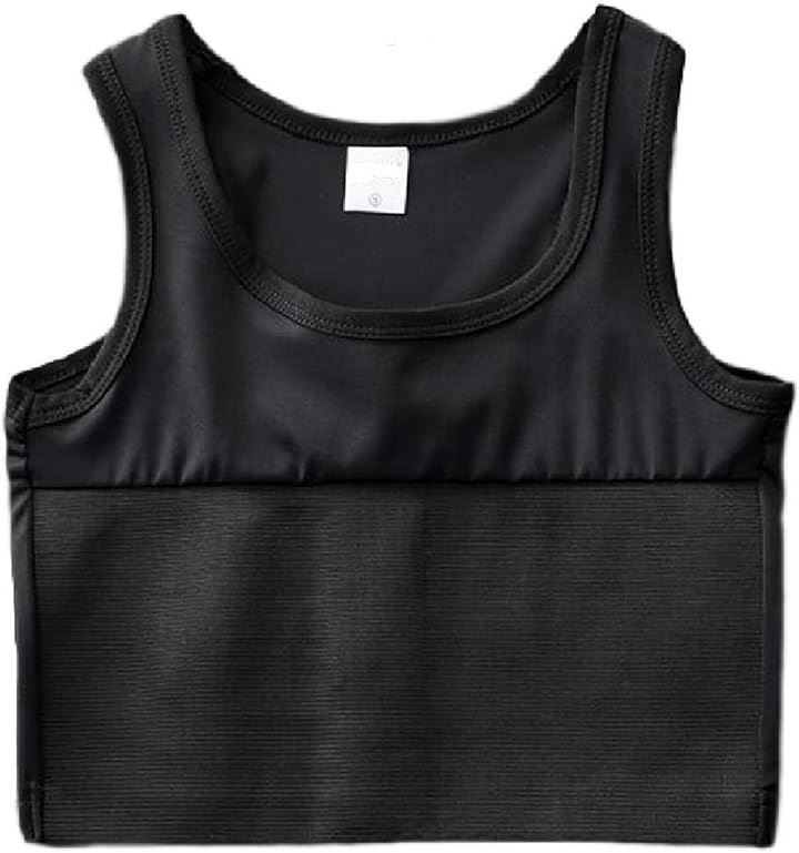 Micopuella(ミコプエラ) ナベシャツ 水着 トラシャツ タンクトップ 胸つぶし 胸補正 さらし 黒(ブラック,  M)