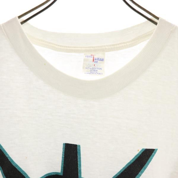 SHORT HILLS TEE 90s オールド プリント 半袖 Tシャツ L ホワイト系 ニューヨーク メンズ 中古 230709 メール便可
