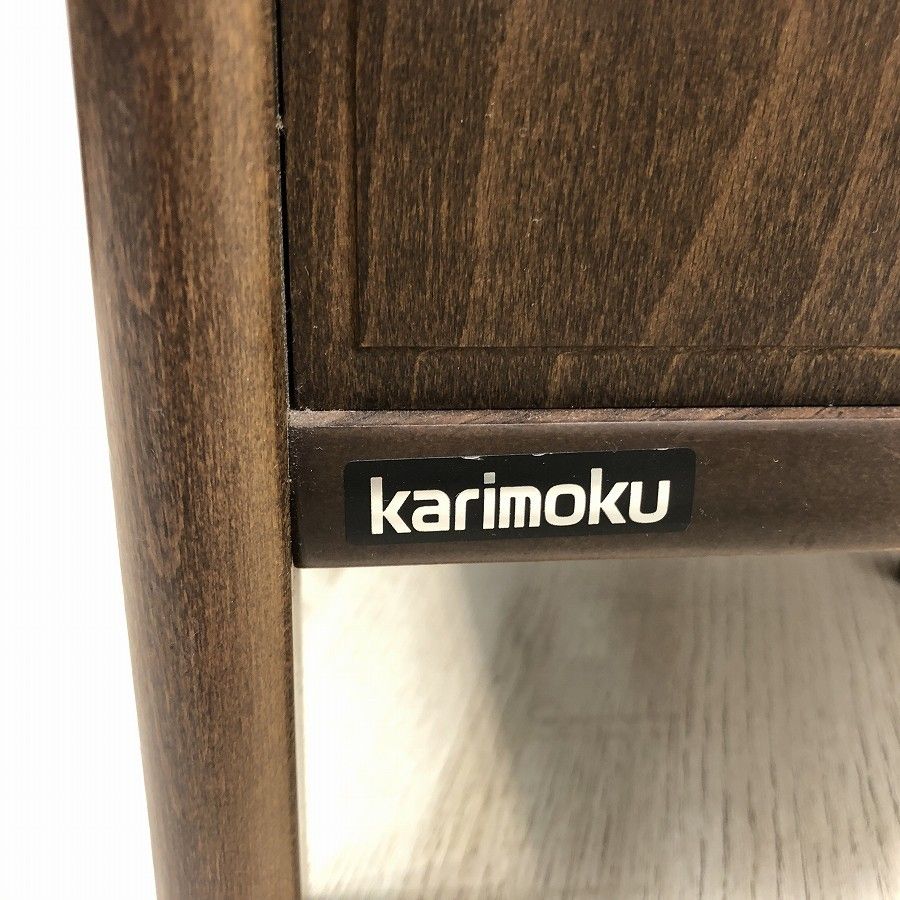 karimoku カリモク家具 木製コーナーキャビネット 花台 電話台 AS1061 高さ80cm 一部地域 MARWIL-DEMENAGEMENTS_CH
