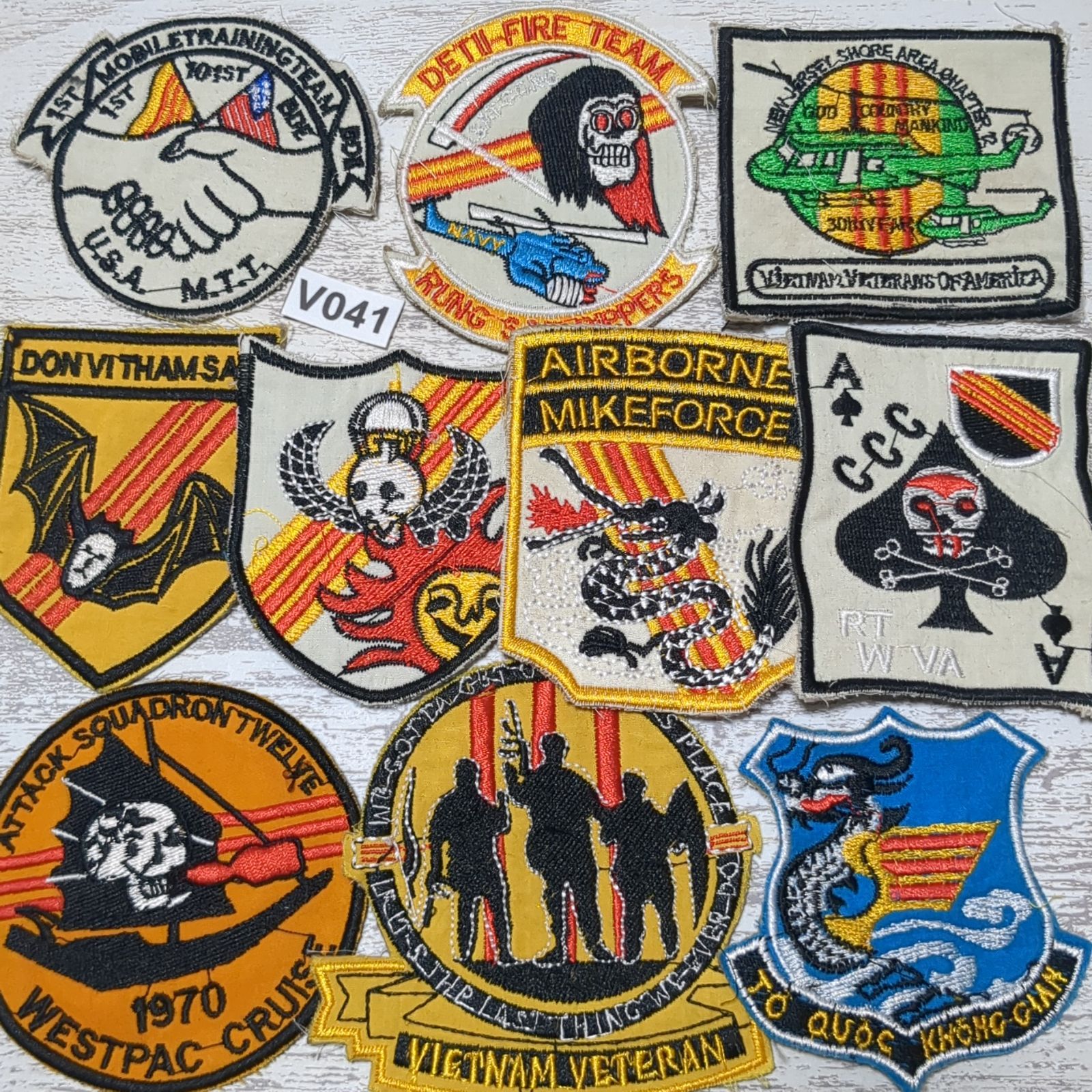 ワッペン アーミー アメカジ パッチ ベトナム 戦争 刺繍 キャラクター