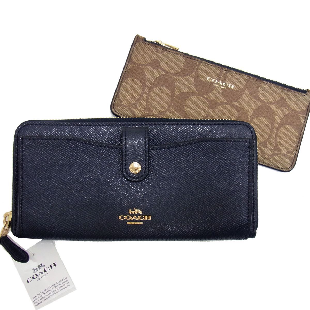 新品☆COACH ラウンドファスナー ウォレット マルチ