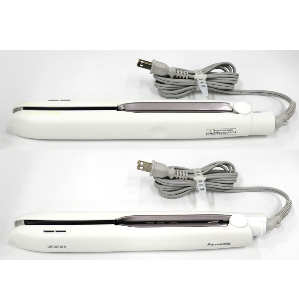 中古 パナソニック ストレートアイロン ナノケア EH-HS9J eh-hs9j-w