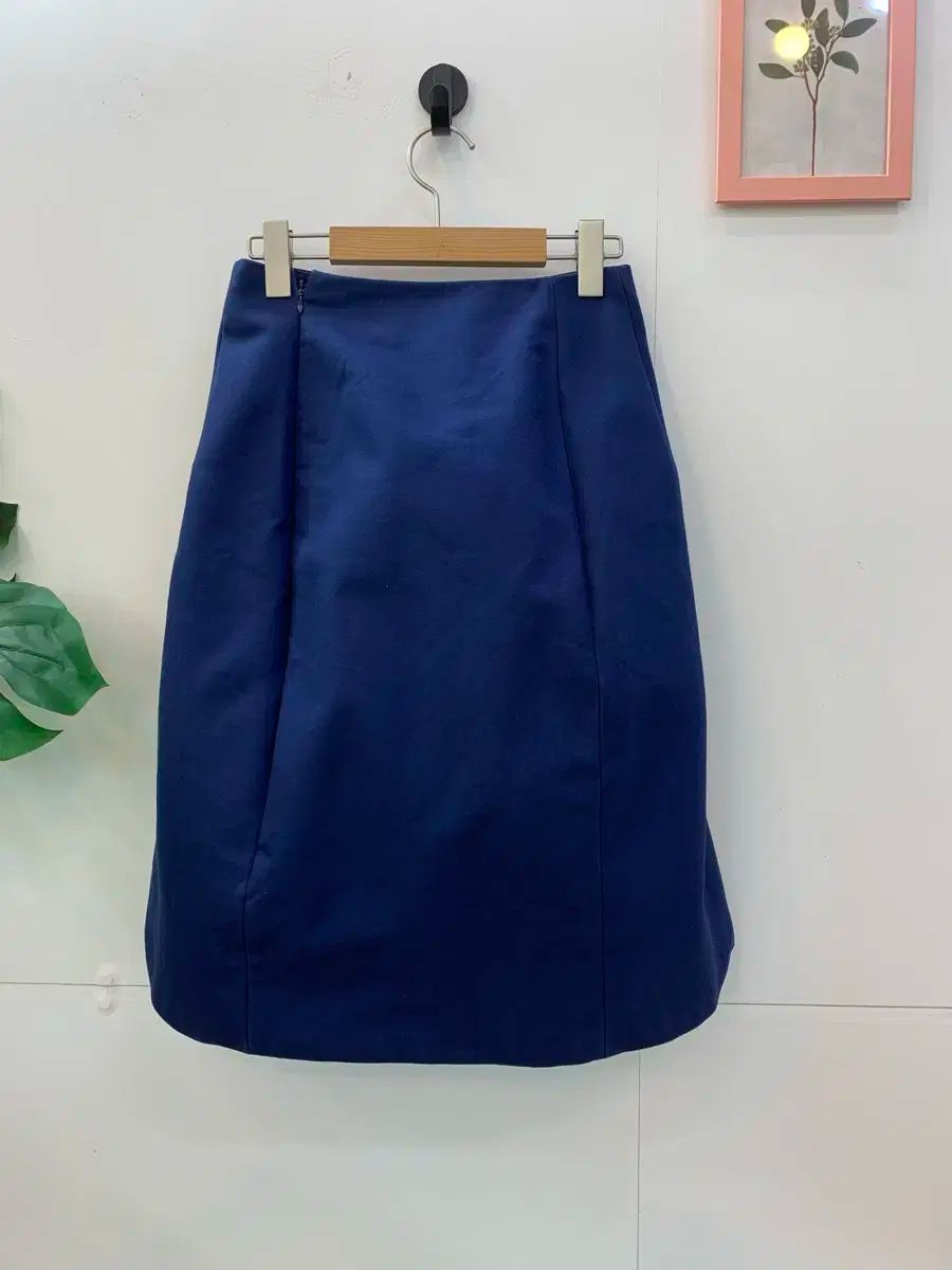 BALENCIAGA バレンシアガ 青 コットン スカート ミディ丈 36