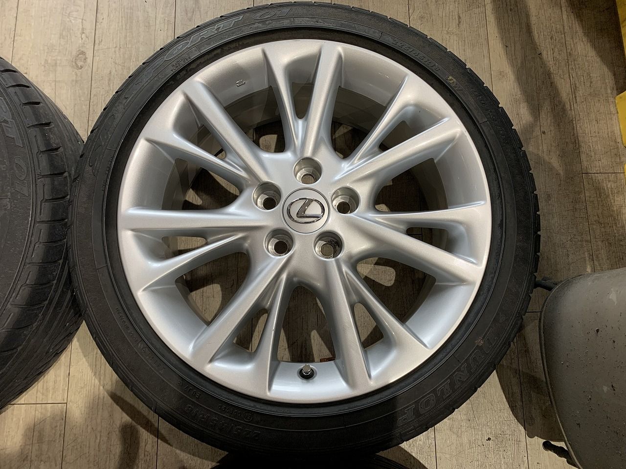 2505022】レクサス HS 純正 18インチ 7.5J +39 PCD114.3 5H + DUNLOP 