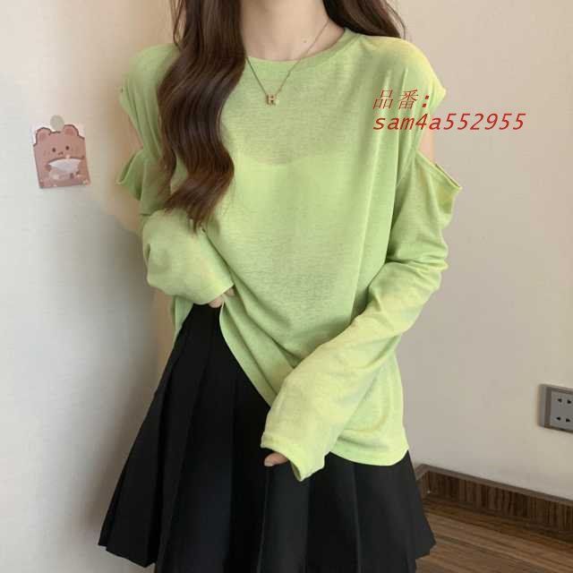 肩出し オープンショルダートップス